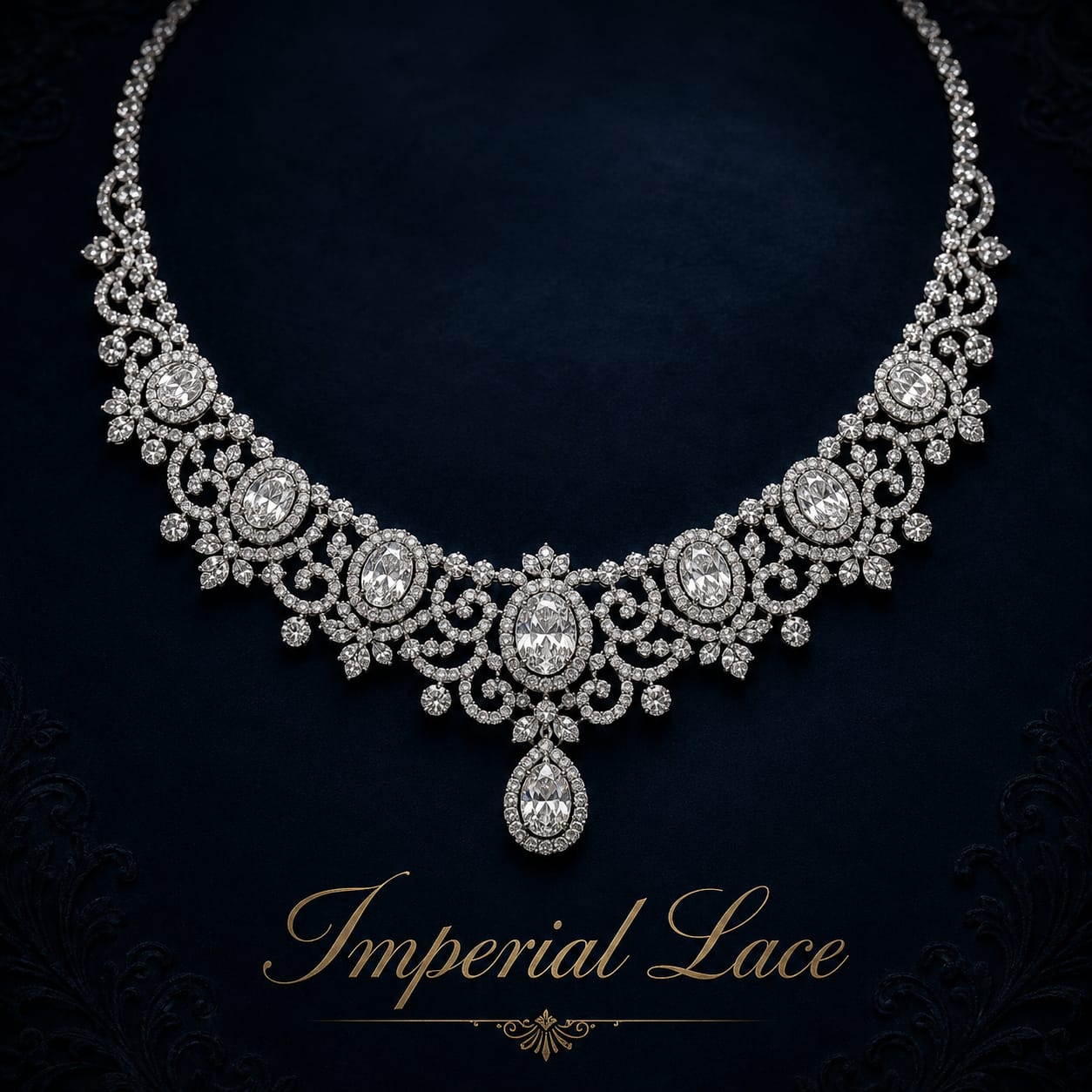 Imperial Lace Necklace by Navinji Diamonds