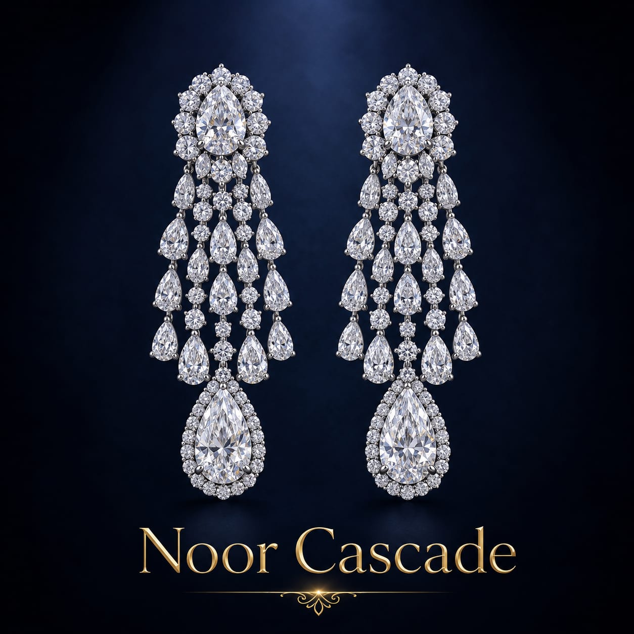 Noor Cascade Earrings by Navinji Diamonds