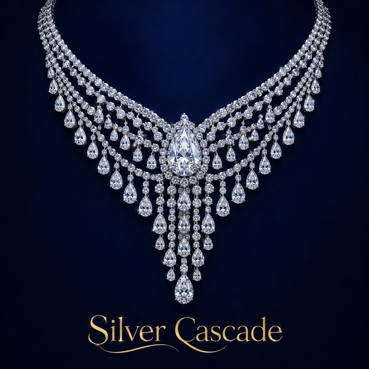 Silver Cascade by Navinji Diamonds